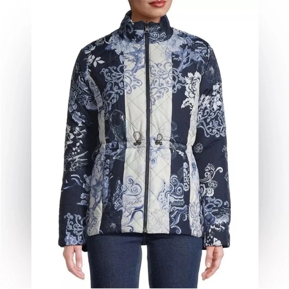 Johnny Was Neutra Reversible Floral Parka Puffer Jacket - Picture 3 of 11